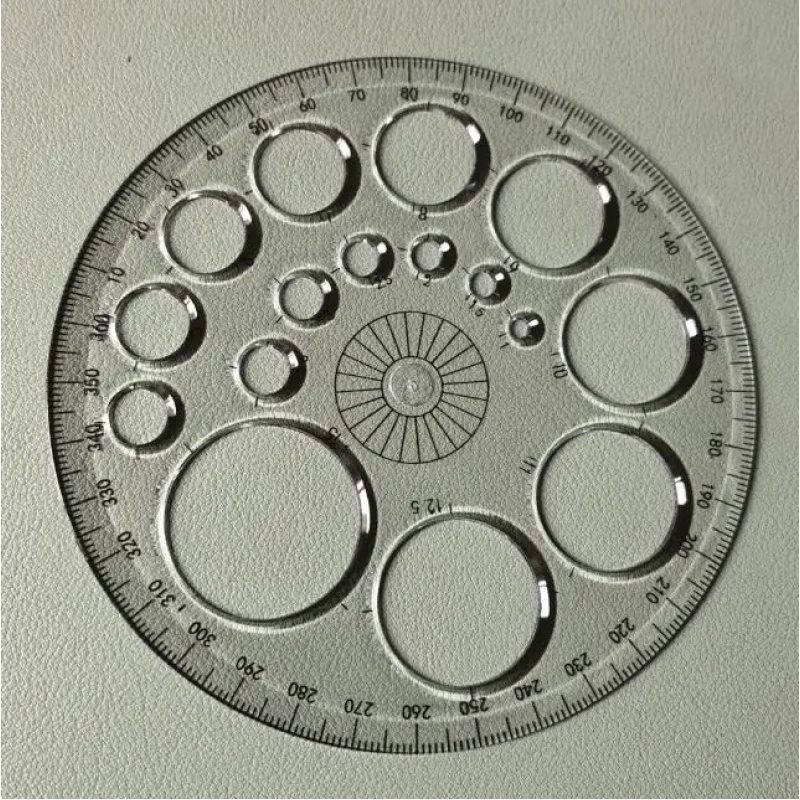 Ruler Set Transparent - 1pc Full Circle Protractor Colorful Protractor