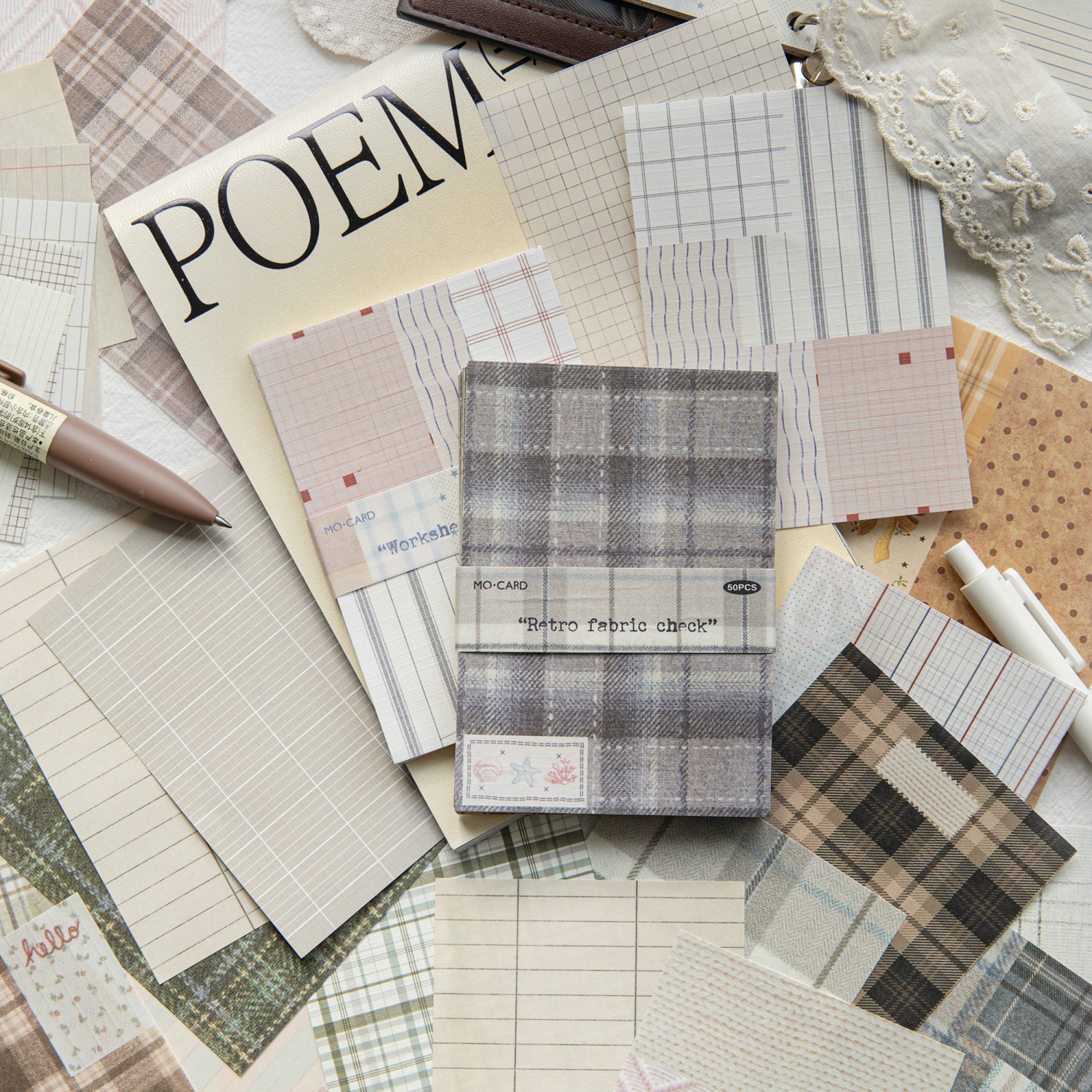Journal GO 50pcs Kawaii Plaid  – обзор и цена Office Stationery Supply List