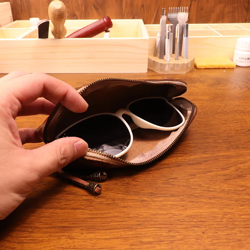 Cowhide pen bag for men vintag – обзор и цена Tan Stationery & Office Supply