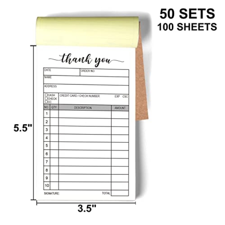 Thank You Receipt Book, 2 Pack – обзор и цена Carbon Copy Book