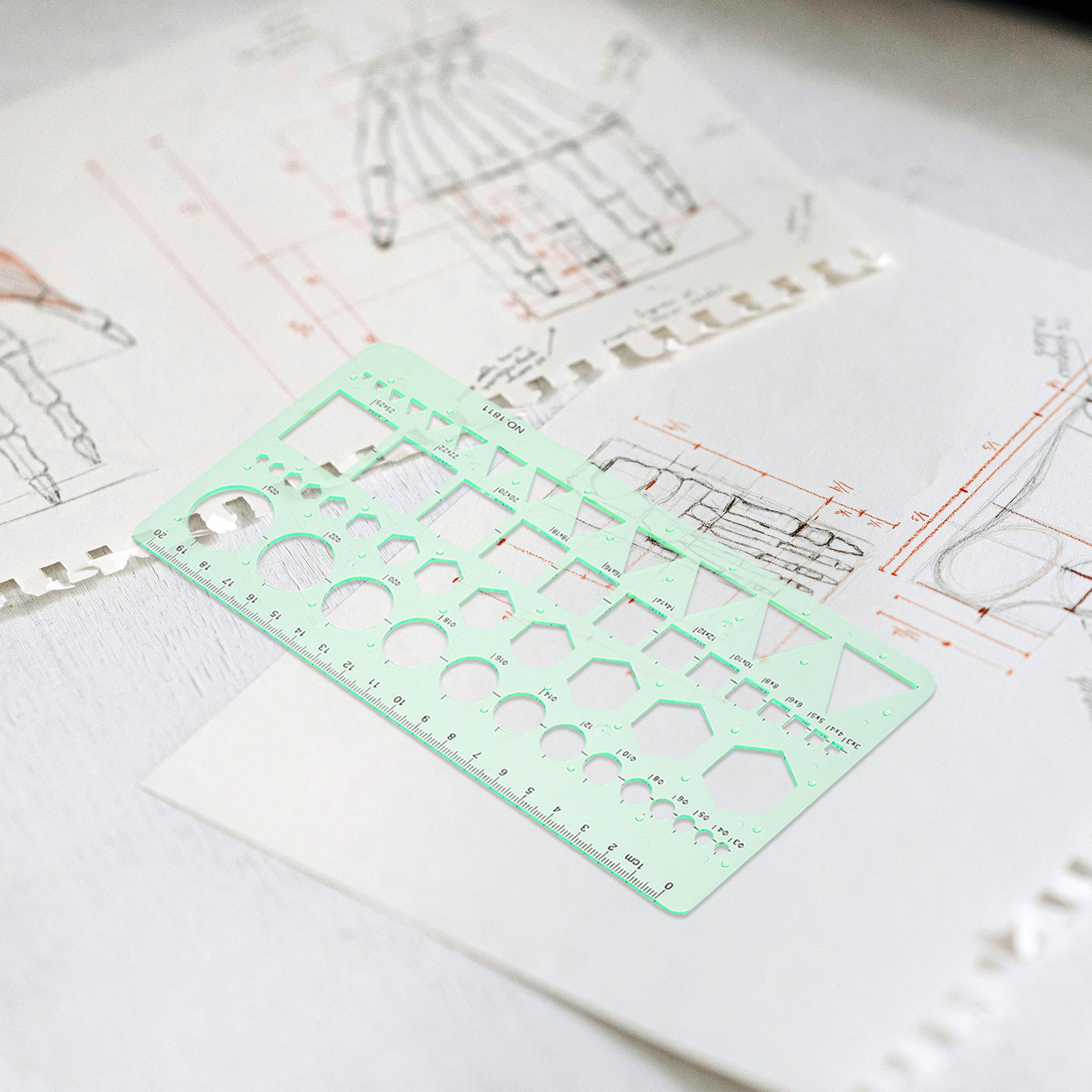 2Pcs Transparent Drawing Templ – обзор и цена Ruler Set Transparent