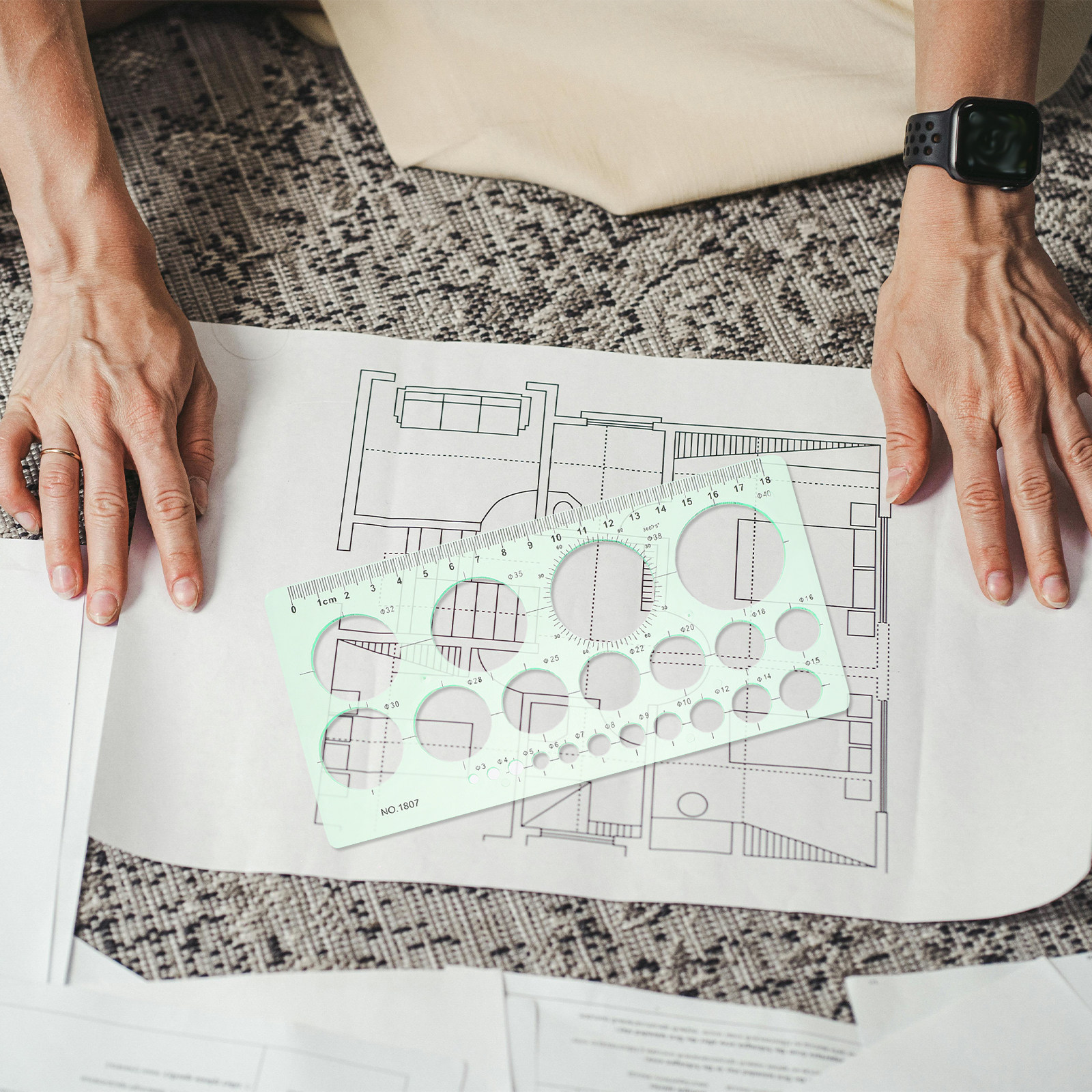 2Pcs Transparent Drawing Templ – обзор и цена Ruler Set Transparent
