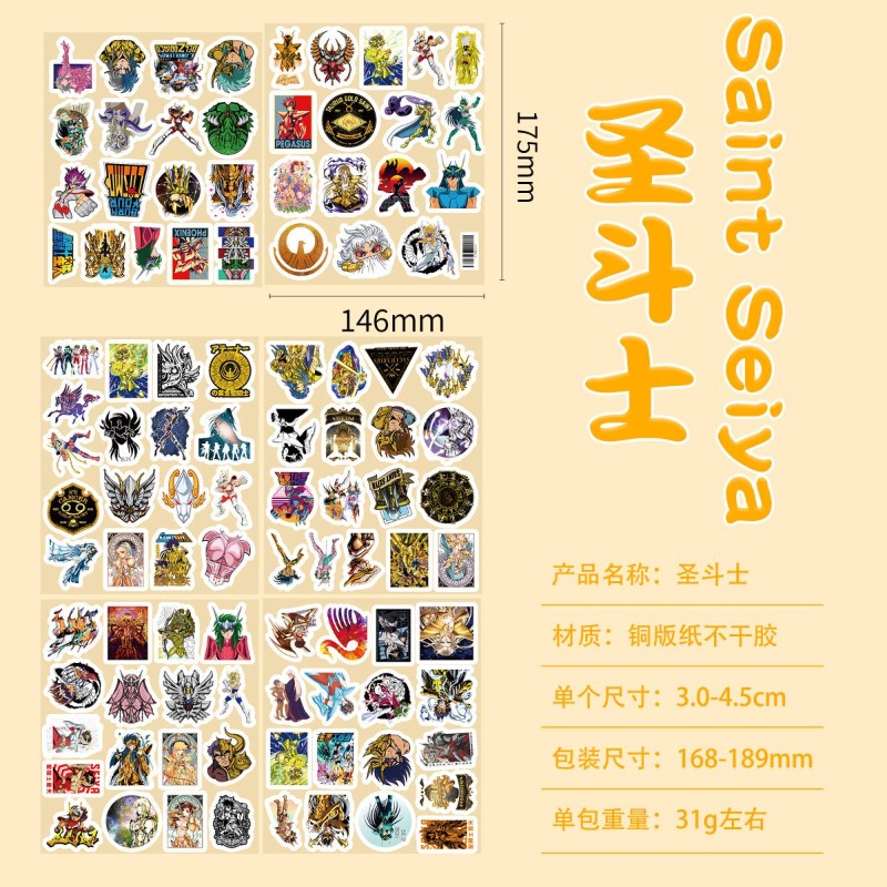 101Pcs Saint Seiya Anime Stick – обзор и цена Stationery Office