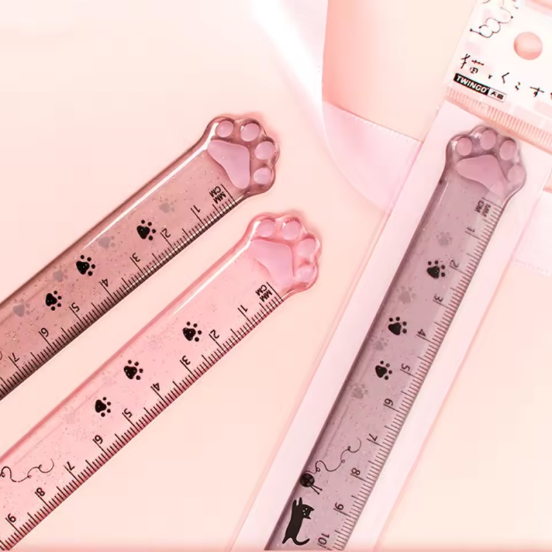 1Pcs Cat Paw Design Ruler Meas – обзор и цена Ruler Set Transparent