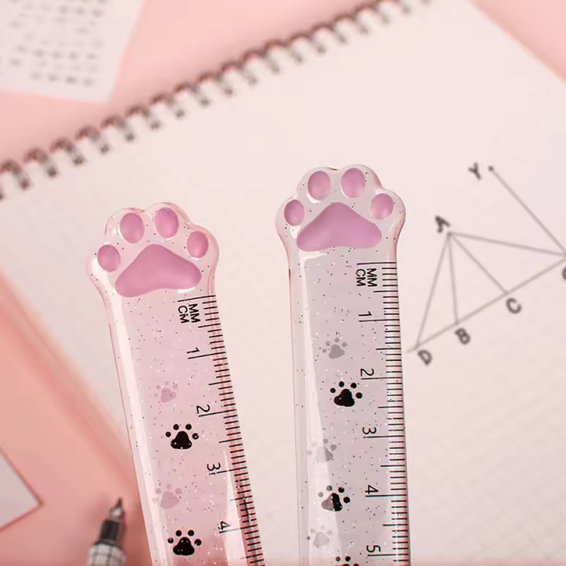 1Pcs Cat Paw Design Ruler Meas – обзор и цена Ruler Set Transparent