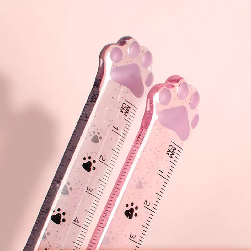 1Pcs Cat Paw Design Ruler Meas – обзор и цена Ruler Set Transparent