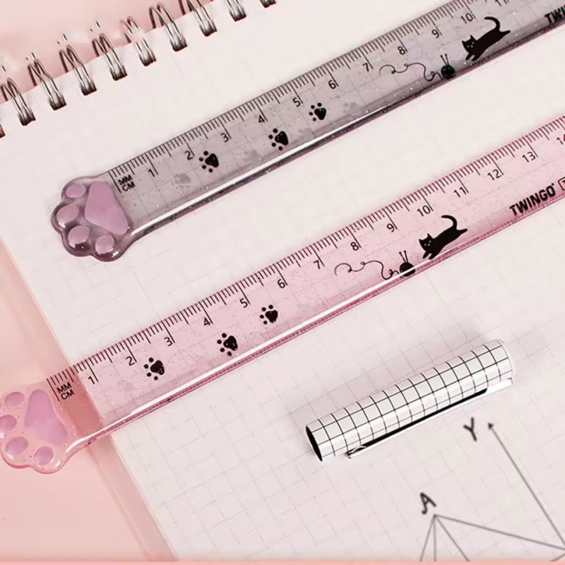 1Pcs Cat Paw Design Ruler Meas – обзор и цена Ruler Set Transparent