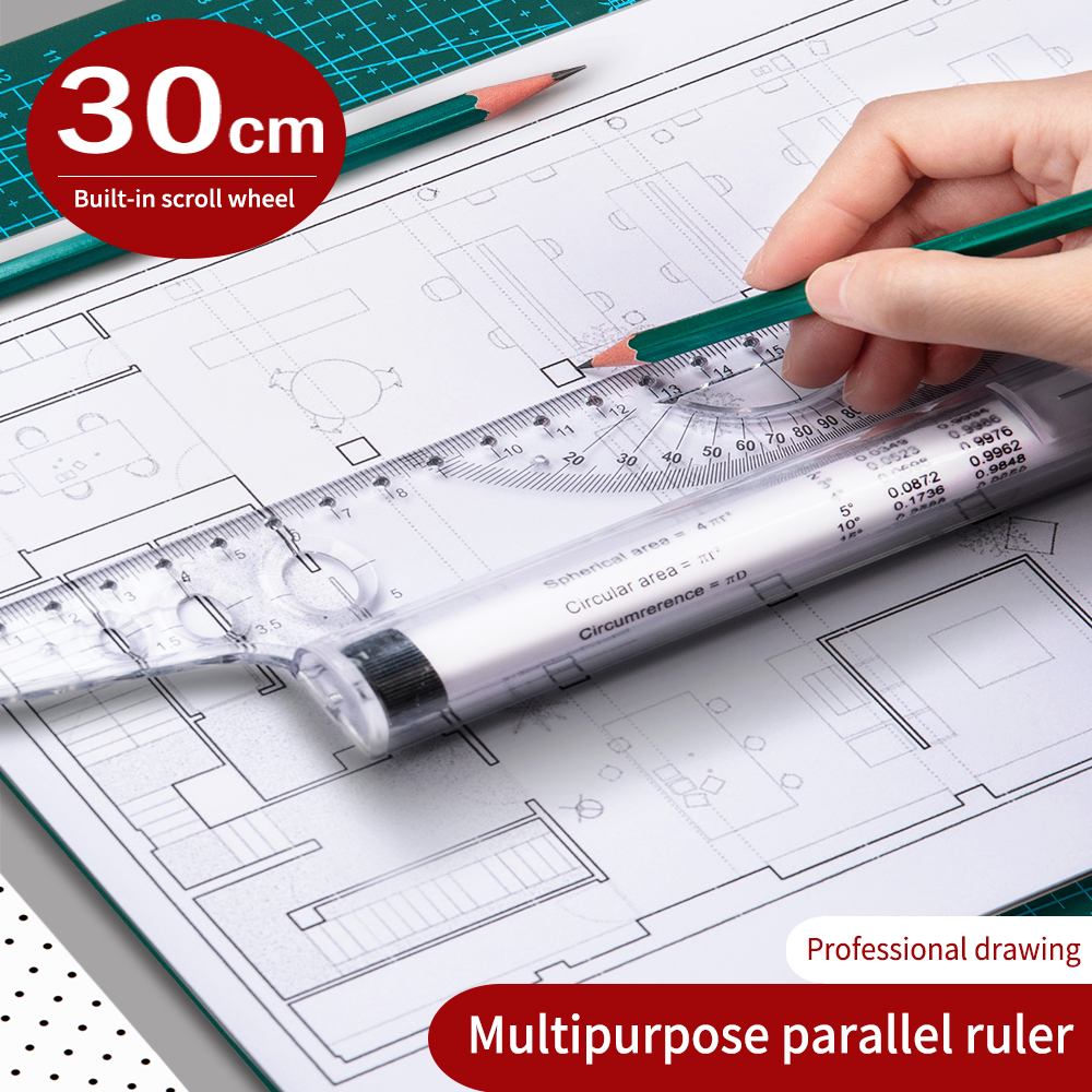 30cm Transparent Parallel Roll – обзор и цена Ruler Set Transparent