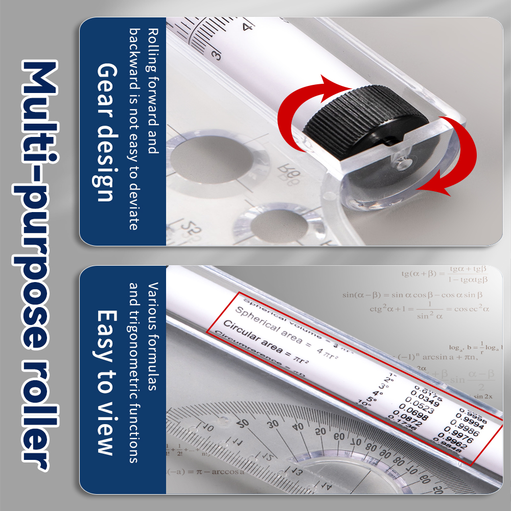 30cm Transparent Parallel Roll – обзор и цена Ruler Set Transparent