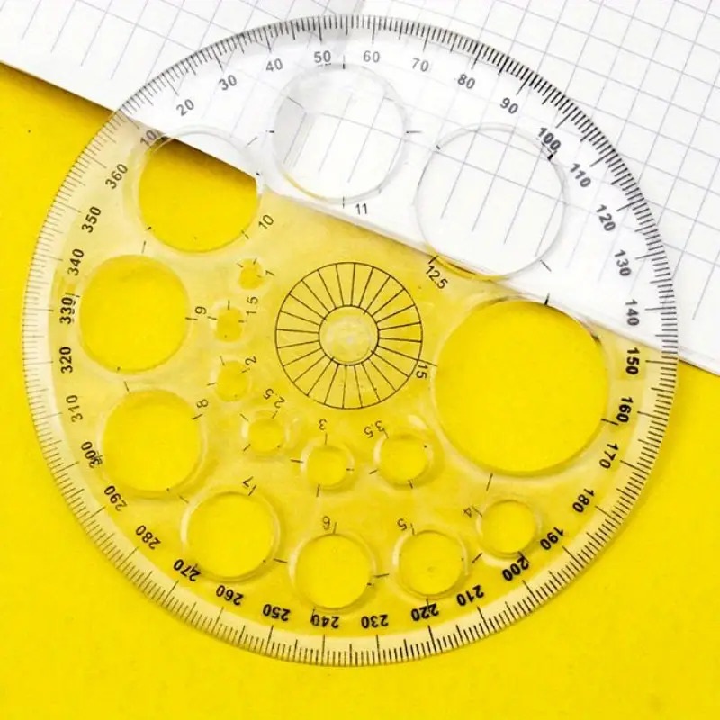 1pc Full Circle Protractor Col – обзор и цена Ruler Set Transparent