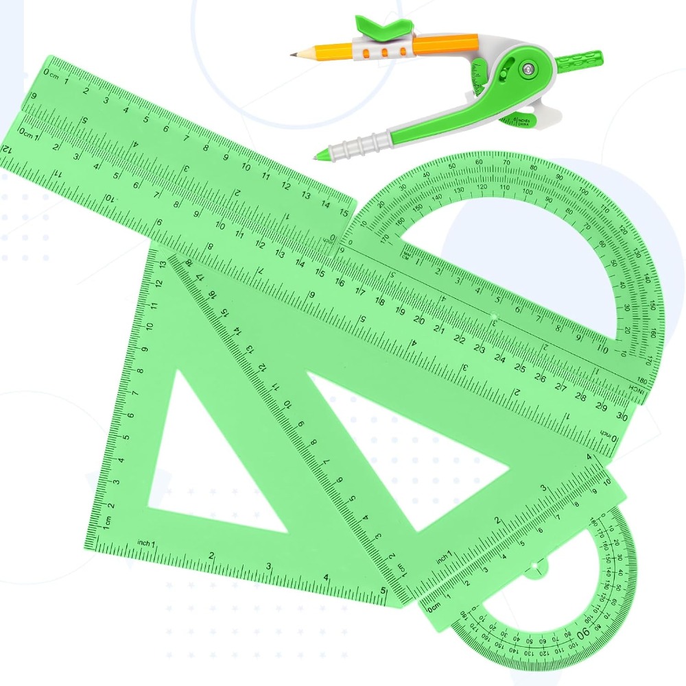 7 Pcs Geometry Math Set: 6/4 I – обзор и цена Ruler Set Transparent