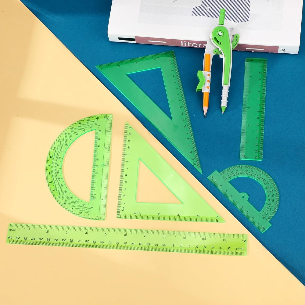 7 Pcs Geometry Math Set: 6/4 I – обзор и цена Ruler Set Transparent