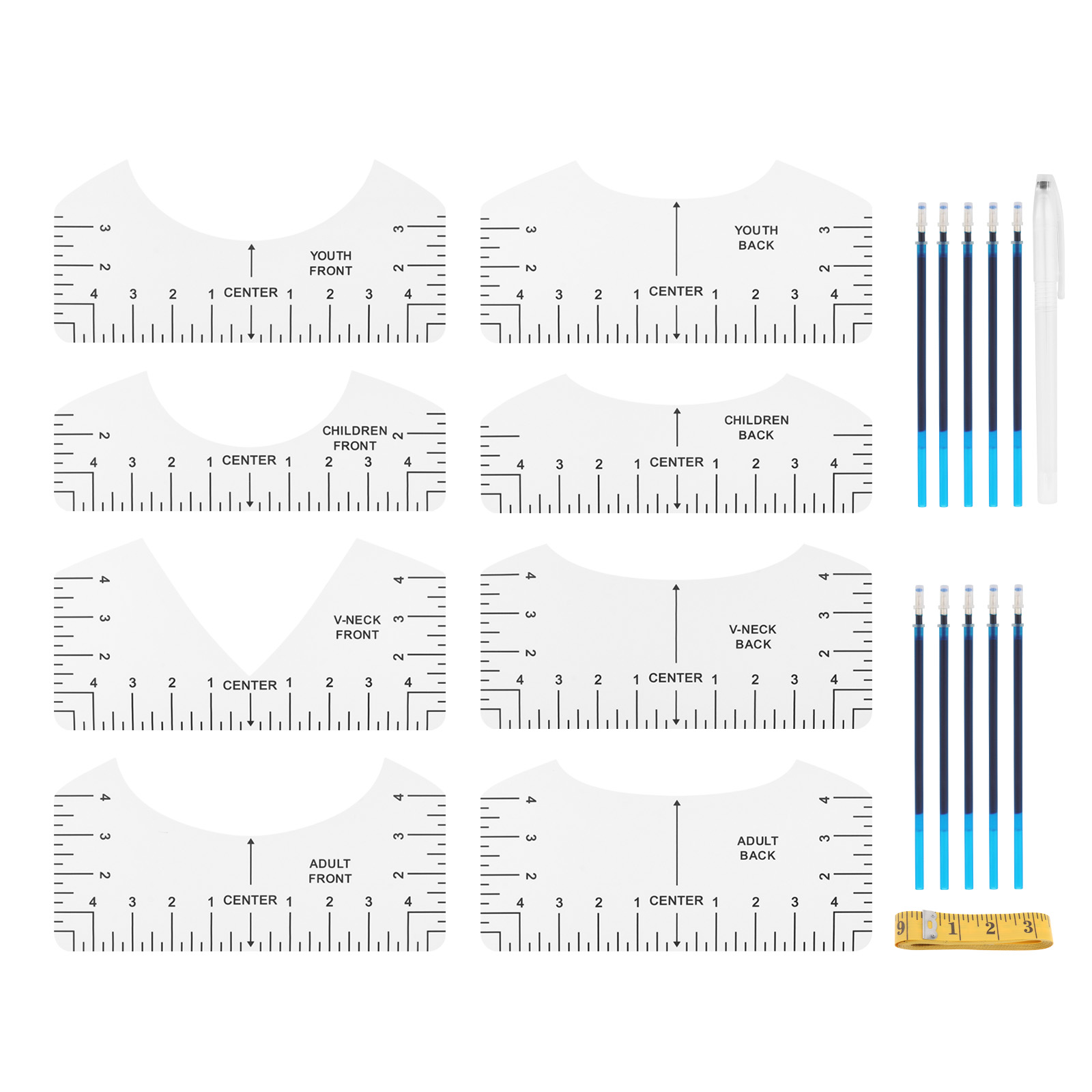 Transparent T-shirt Ruler Guid – обзор и цена Ruler Set Transparent