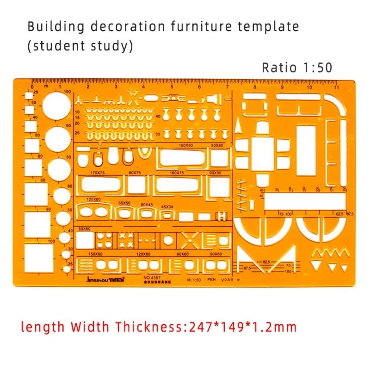 Geometric Drawing Template Set – обзор и цена Ruler Set Transparent