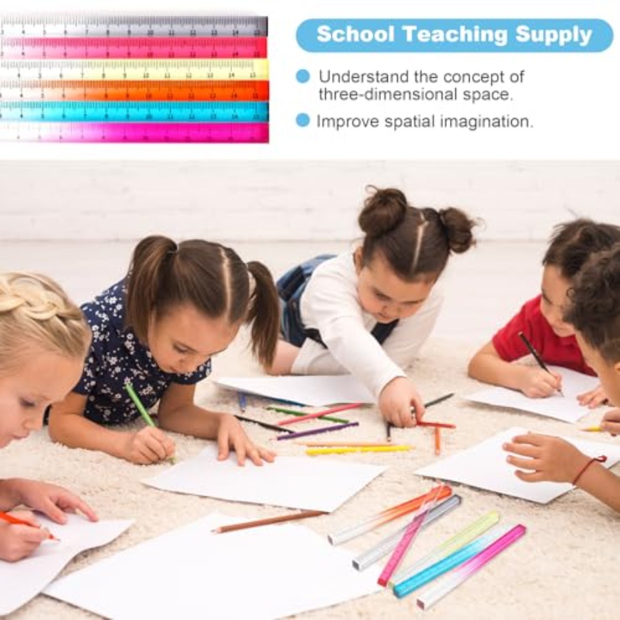 6pcs Colorful Clear Straight R – обзор и цена Ruler Set Transparent