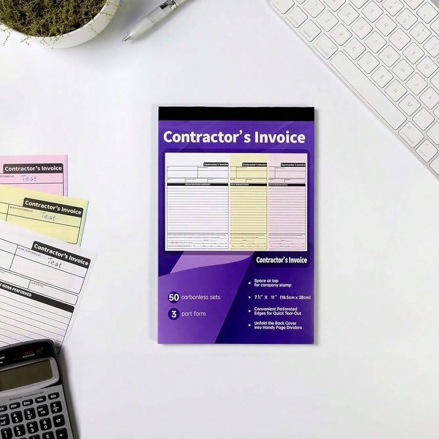 Carbonless Contractor Invoice  – обзор и цена Carbon Copy Book