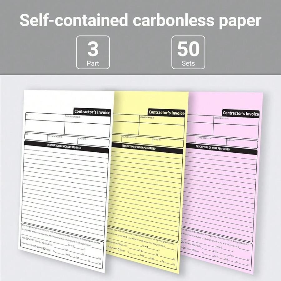 Carbonless Contractor Invoice  – обзор и цена Carbon Copy Book