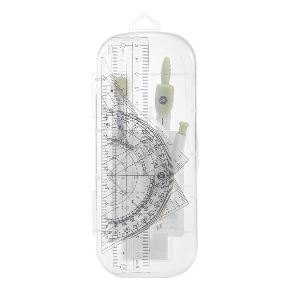 8PCS/Set Plastic Ruler Compass – обзор и цена Ruler Set Transparent
