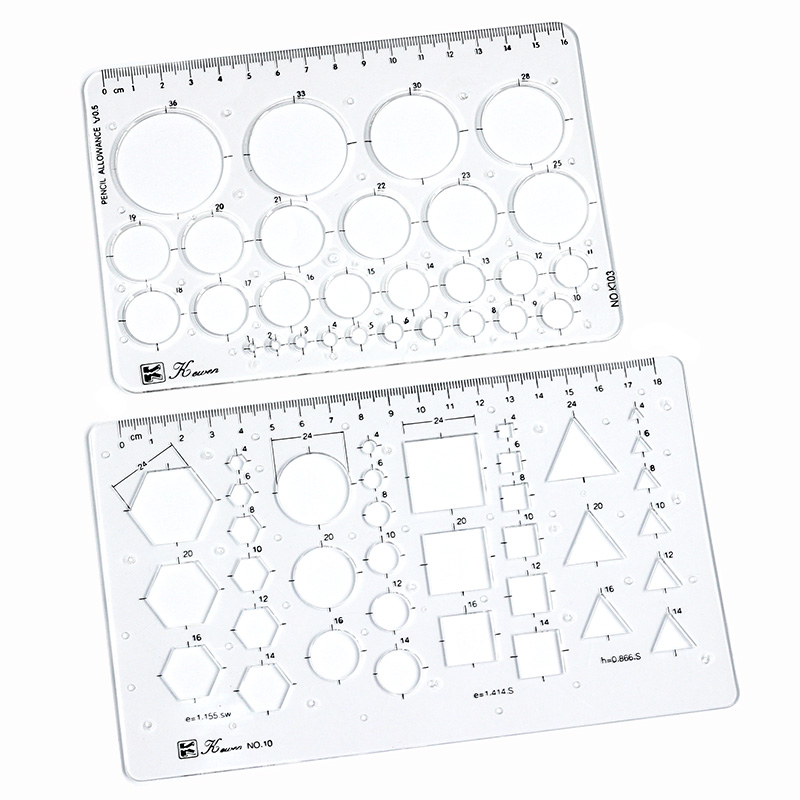 Transparent drawing size squar – обзор и цена Ruler Set Transparent