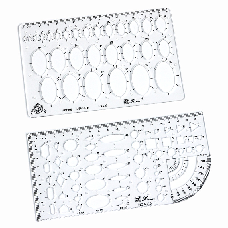 Transparent drawing size squar – обзор и цена Ruler Set Transparent