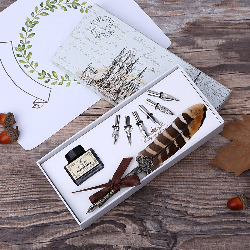 Retro Feather Dip Pen Writing  – обзор и цена Fountain Pen Ink