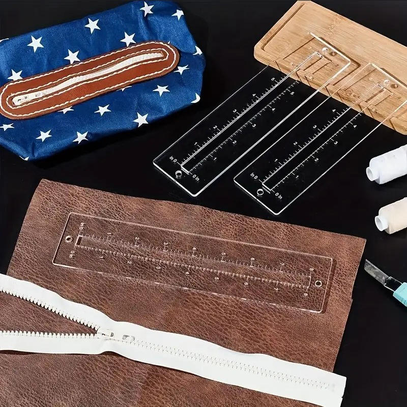 [YU]3pcs Acrylic Zipper Templa – обзор и цена Ruler Set Transparent