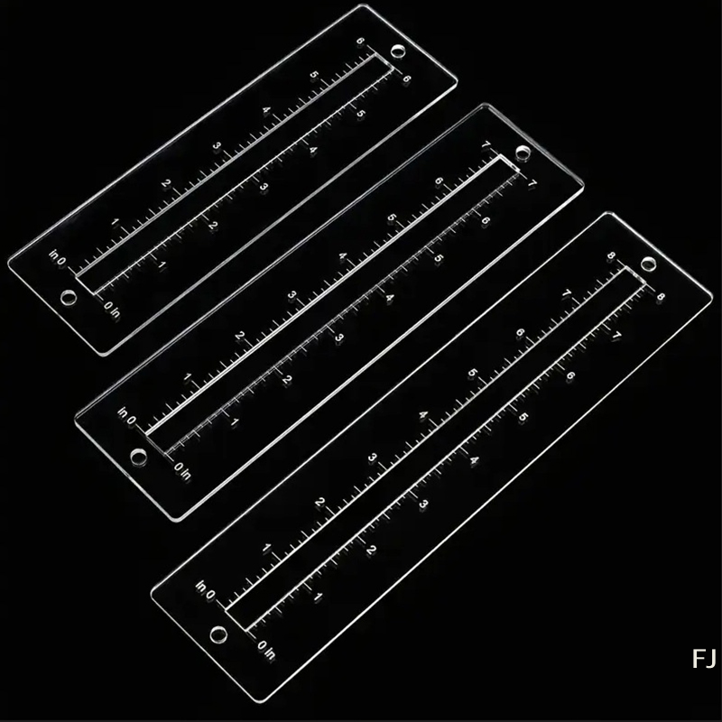 [YU]3pcs Acrylic Zipper Templa – обзор и цена Ruler Set Transparent