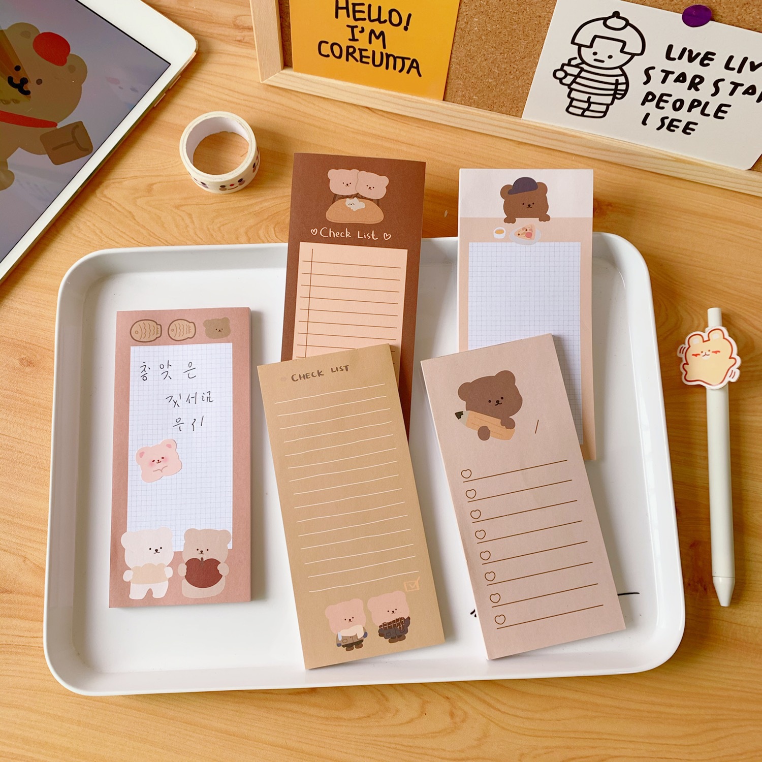 Kawaii Cute Korean Cookie Bear – обзор и цена Office Stationery Supply List