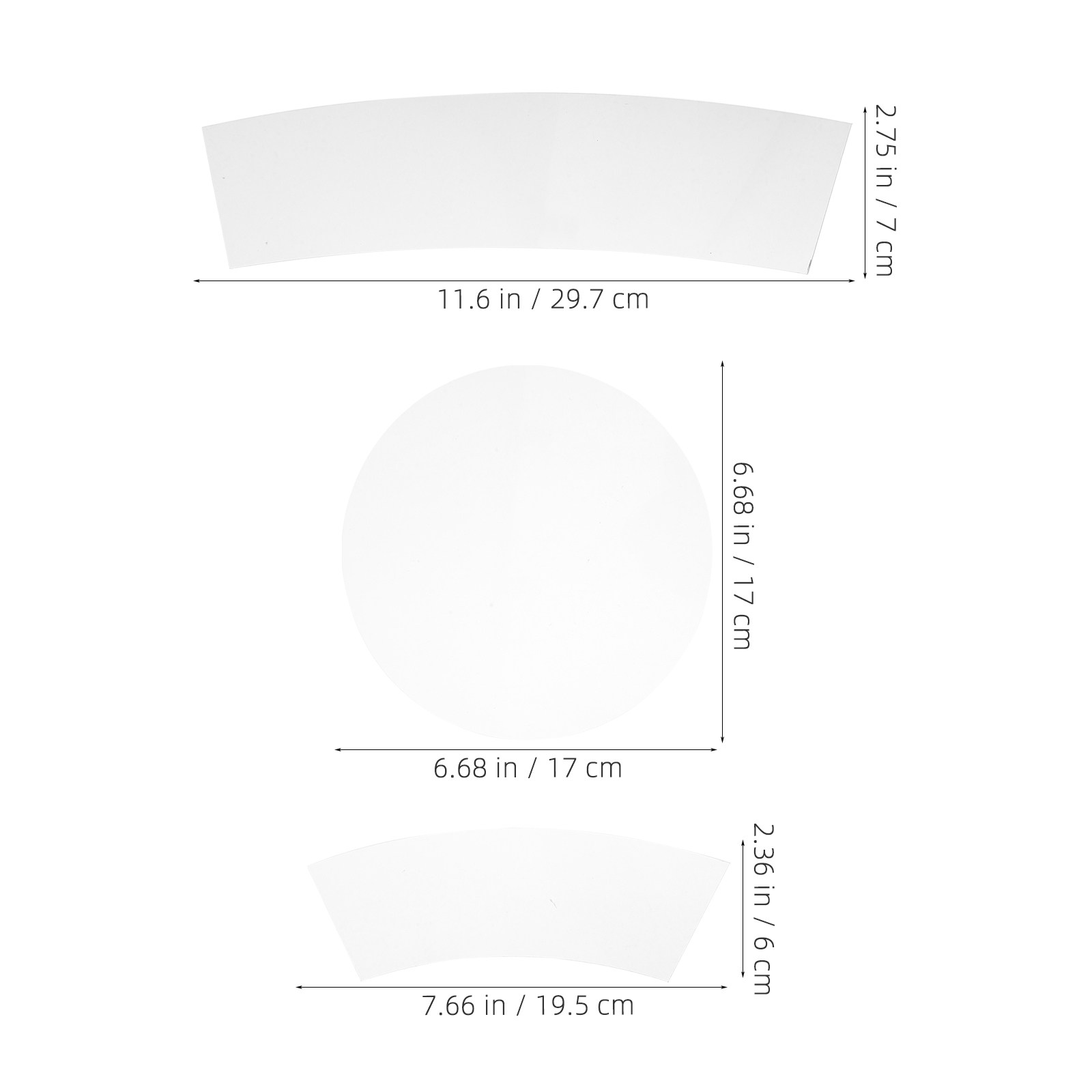 3Pcs Transparent Acrylic Bucke – обзор и цена Ruler Set Transparent