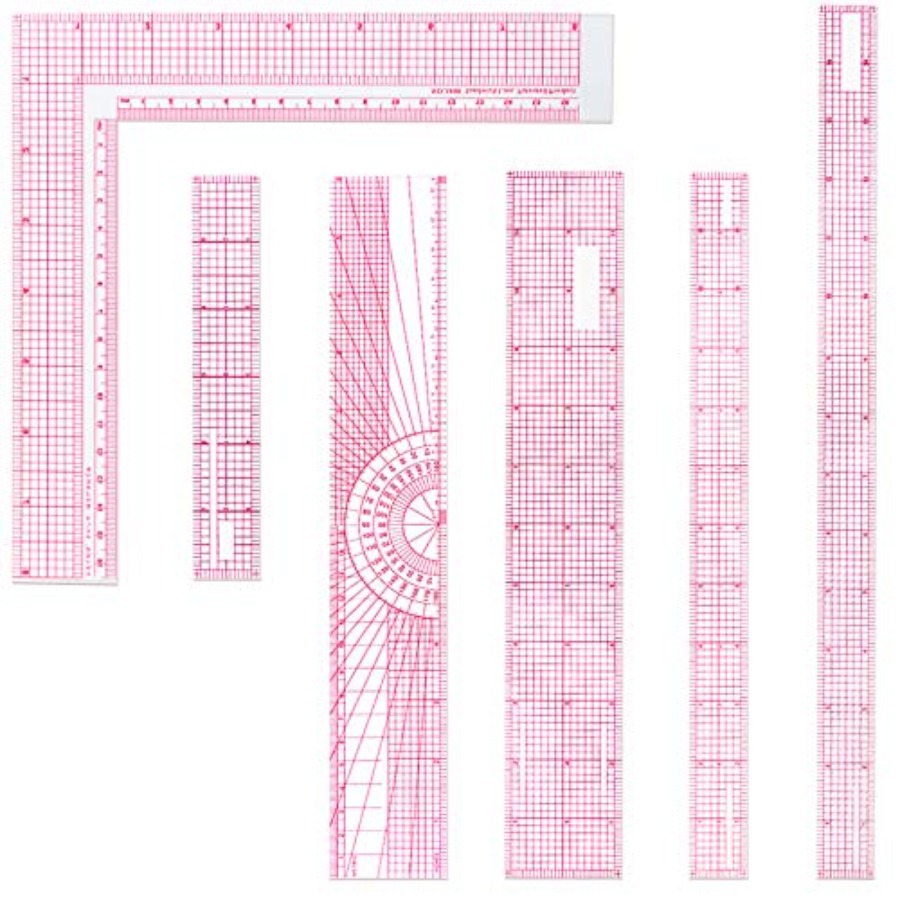 6 Pieces Clear Rulers Sewing T – обзор и цена Ruler Set Transparent