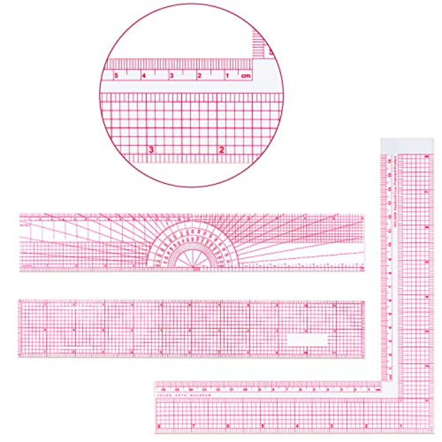6 Pieces Clear Rulers Sewing T – обзор и цена Ruler Set Transparent