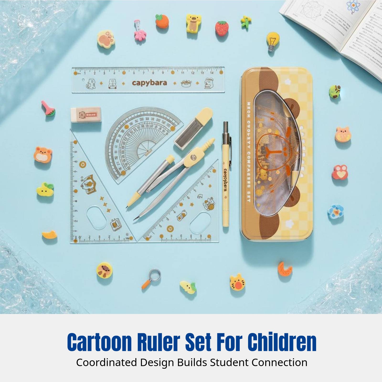 Ruler Set for Students, Cartoo – обзор и цена Ruler Set Transparent